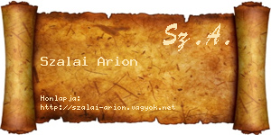 Szalai Arion névjegykártya